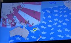 Map of Pacific invasion by Japan at WWII Museum
